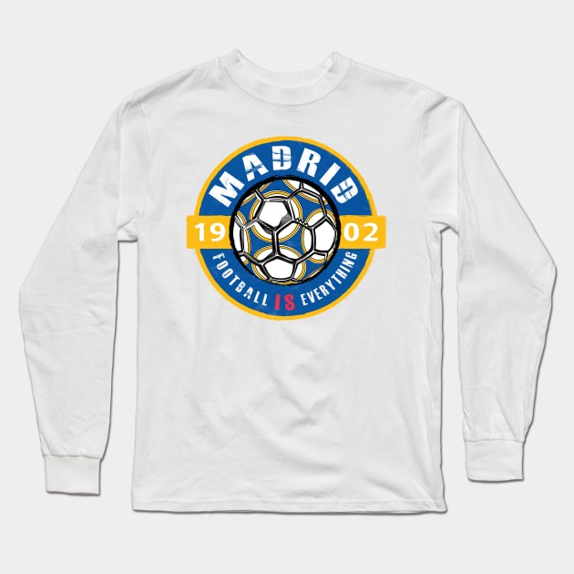 Football Is Everything - Real Madrid Vintage Long Sleeve T-Shirt by FOOTBALL IS EVERYTHING